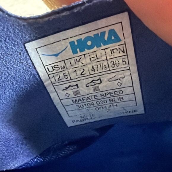Hoka One One Men’s 12.5 Mafate Speed Blue 30109 030 BLIB Kiko RARE Free Shipping main image 4